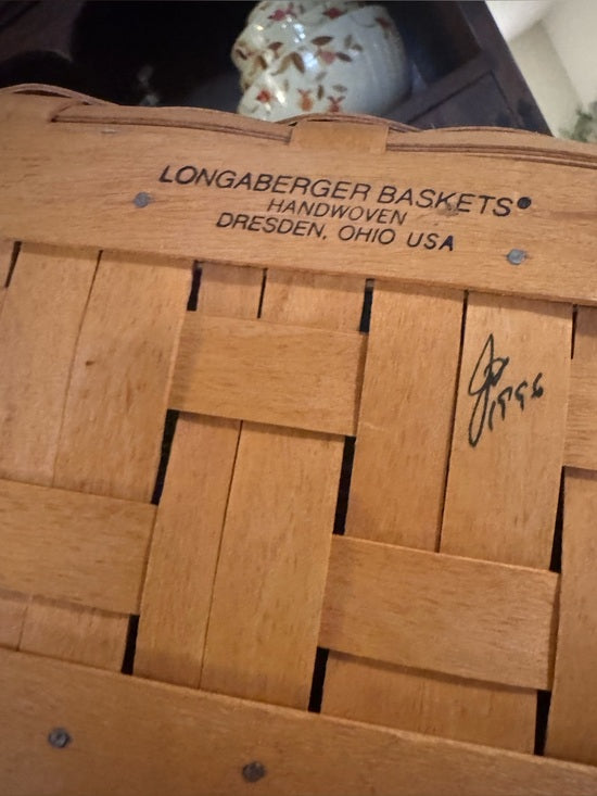 Vintage 1996 Longaberger Traditions Collection Community Basket Liner Protector