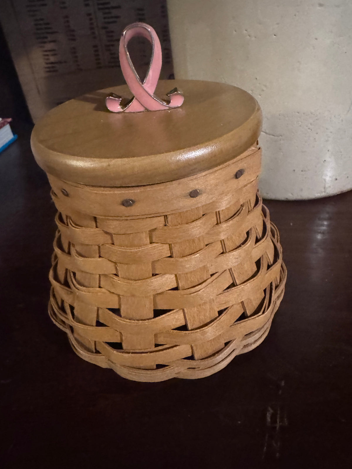 2012 Longaberger Horizon of Hope Basket Set with Lid, Tag & Pamphlet