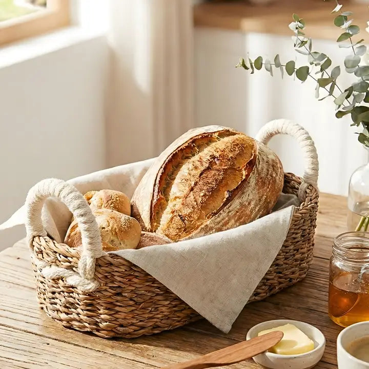 Handwoven Savar Oval Bread Basket