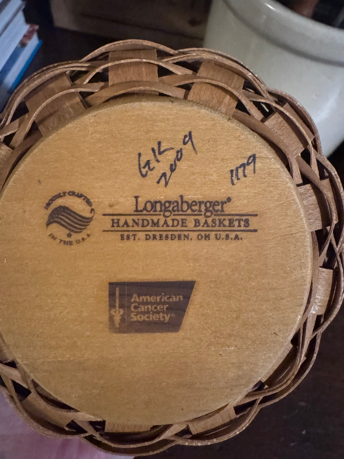 2012 Longaberger Horizon of Hope Basket Set with Lid, Tag & Pamphlet