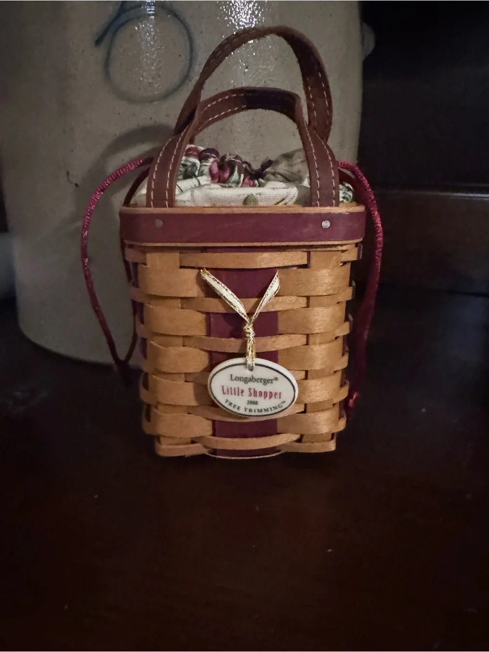 Longaberger 2008 Tree Trimming Little Shopper Basket