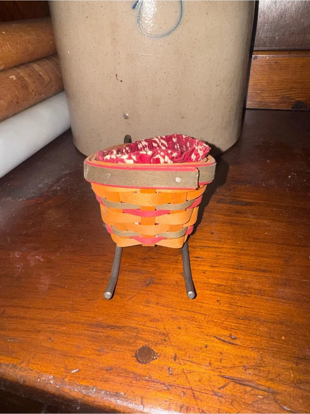 Longaberger Vintage 1999 Santa's Little Helper Sleigh Basket