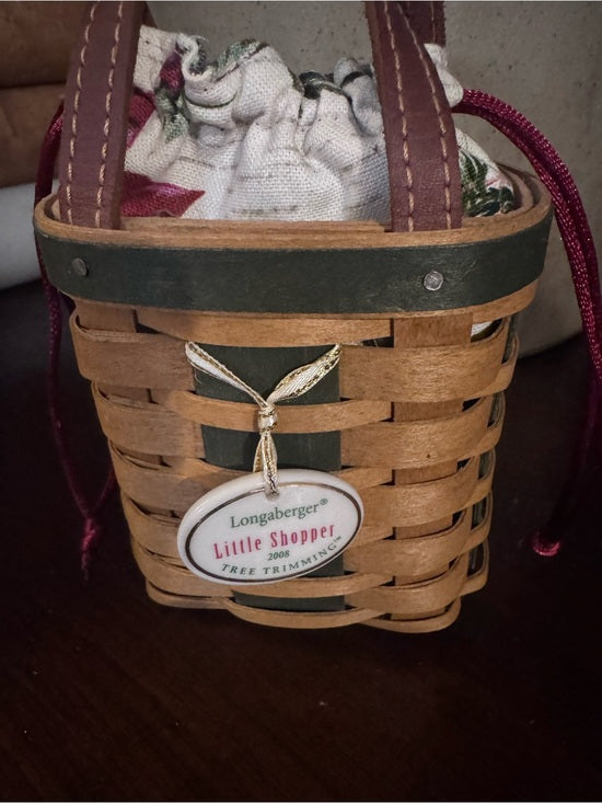 Longaberger 2008 Tree Trimming Little Shopper Basket