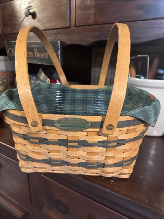 Vintage 1996 Longaberger Traditions Collection Community Basket Liner Protector